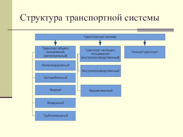 Структура транспортной системы