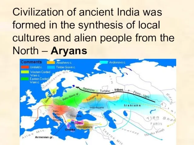 Civilization of ancient India was formed in the synthesis of local