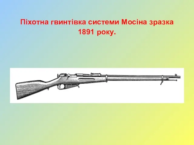 Піхотна гвинтівка системи Мосіна зразка 1891 року.