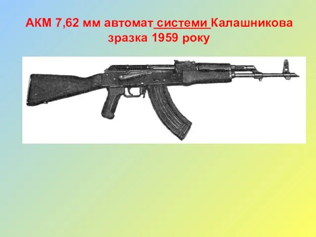 АКМ 7,62 мм автомат системи Калашникова зразка 1959 року