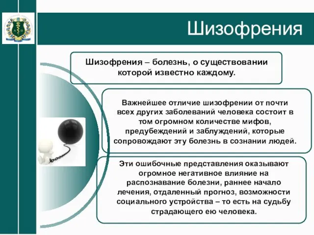 Шизофрения Шизофрения – болезнь, о существовании которой известно каждому. Важнейшее отличие