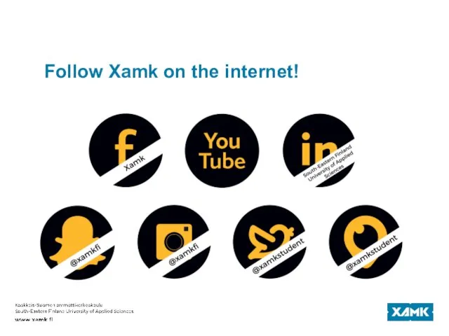 Follow Xamk on the internet!