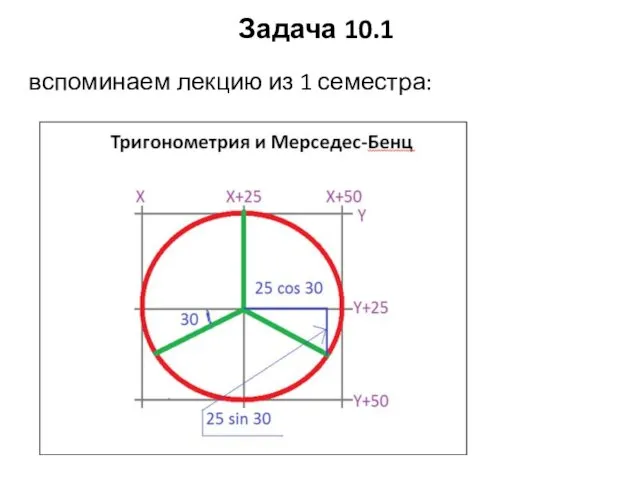 Задача 10.1 вспоминаем лекцию из 1 семестра: