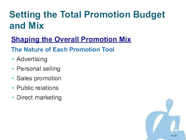 14- Setting the Total Promotion Budget and Mix Shaping the Overall