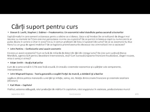 Cărți suport pentru curs Steven D. Levitt, Stephen J. Dubner –