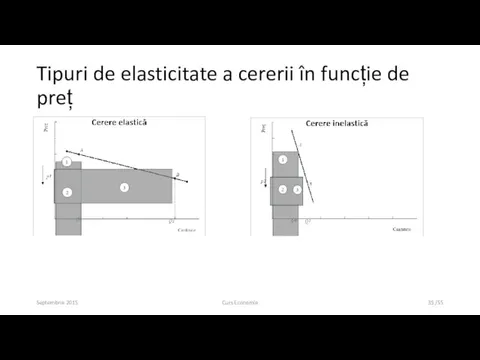 Tipuri de elasticitate a cererii în funcție de preț Septembrie 2015 Curs Economie /55