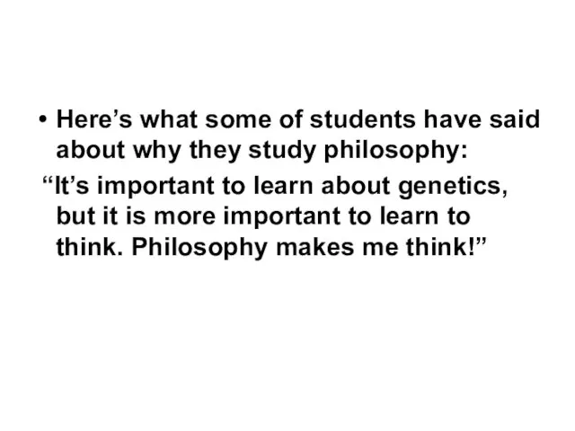 Here’s what some of students have said about why they study