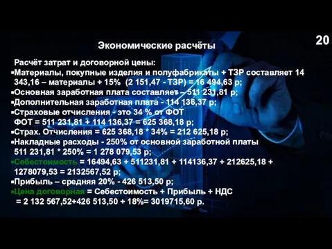 Экономические расчёты Расчёт затрат и договорной цены: Материалы, покупные изделия и