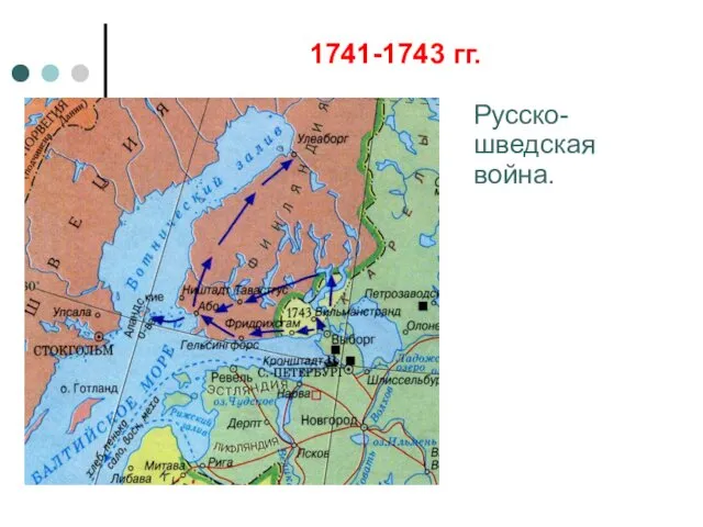 1741-1743 гг. Русско-шведская война.