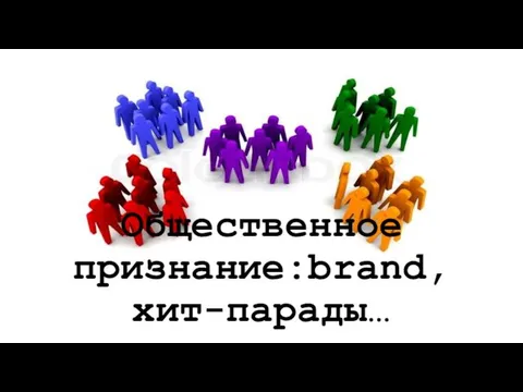 Общественное признание:brand,хит-парады…