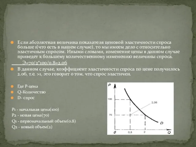 Если абсолютная величина показателя ценовой эластичности спроса больше 1(что есть в