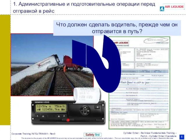 1. Административные и подготовительные операции перед отправкой в рейс Что должен