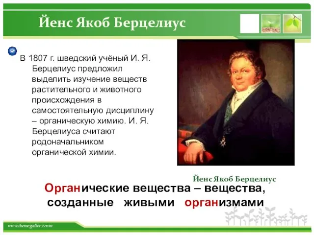 В 1807 г. шведский учёный И. Я. Берцелиус предложил выделить изучение