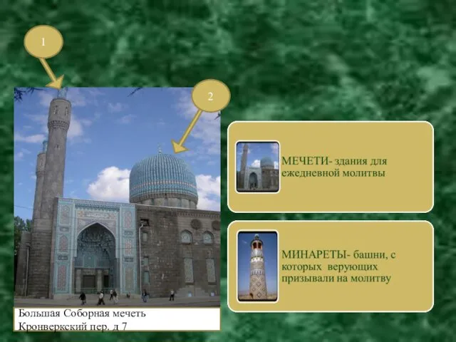 Большая Соборная мечеть Кронверкский пер. д 7 1 2