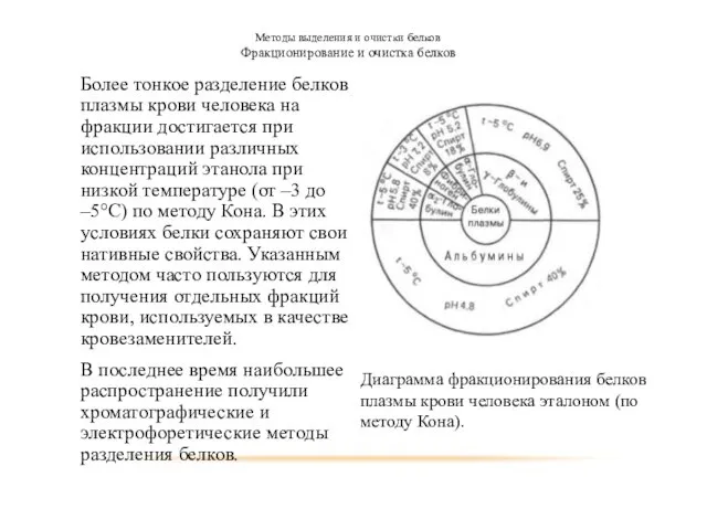 Методы выделения и очистки белков Фракционирование и очистка белков Более тонкое