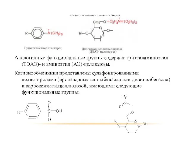 Методы выделения и очистки белков Фракционирование и очистка белков Аналогичные функциональные
