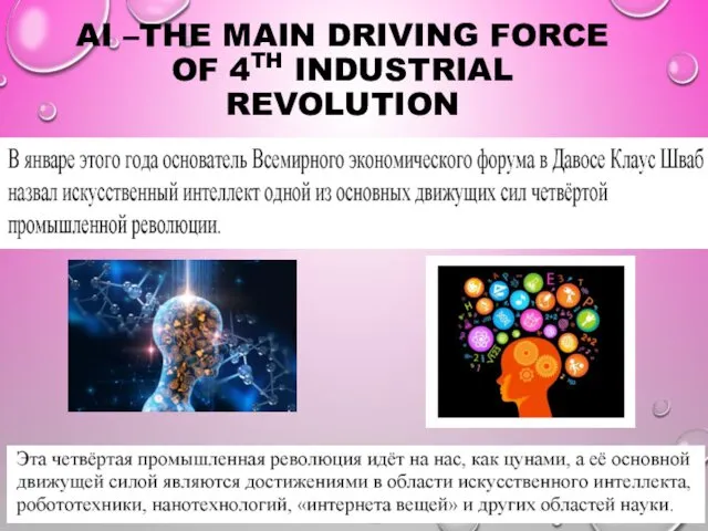 AI –THE MAIN DRIVING FORCE OF 4TH INDUSTRIAL REVOLUTION