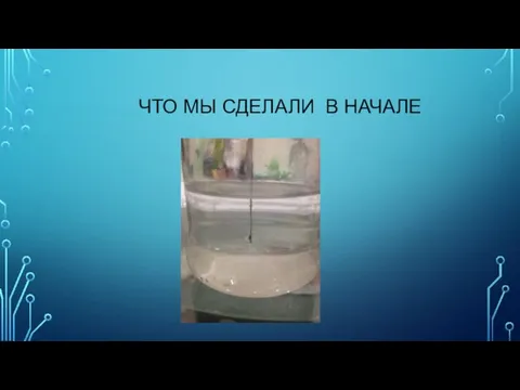 ЧТО МЫ СДЕЛАЛИ В НАЧАЛЕ