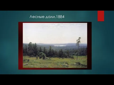 Лесные дали.1884