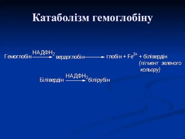 Катаболізм гемоглобіну