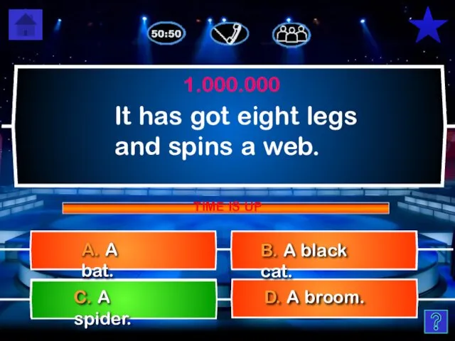 It has got eight legs and spins a web. D. A