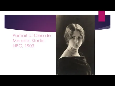 Portrait of Cleo de Merode, Studio NPG, 1903