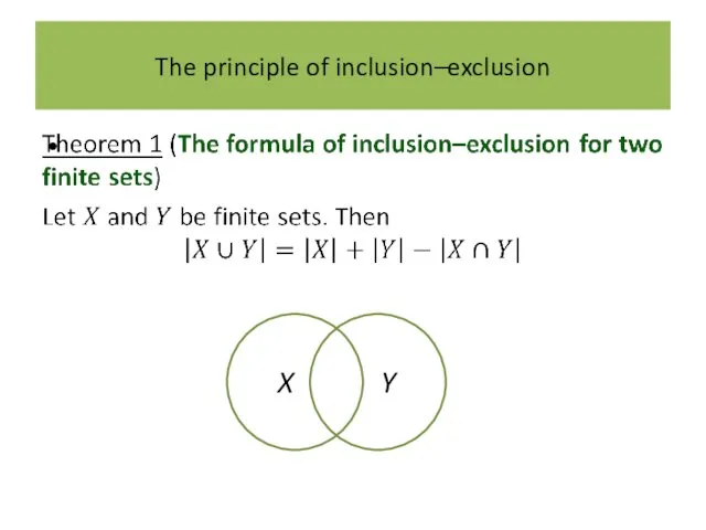 The principle of inclusion–exclusion