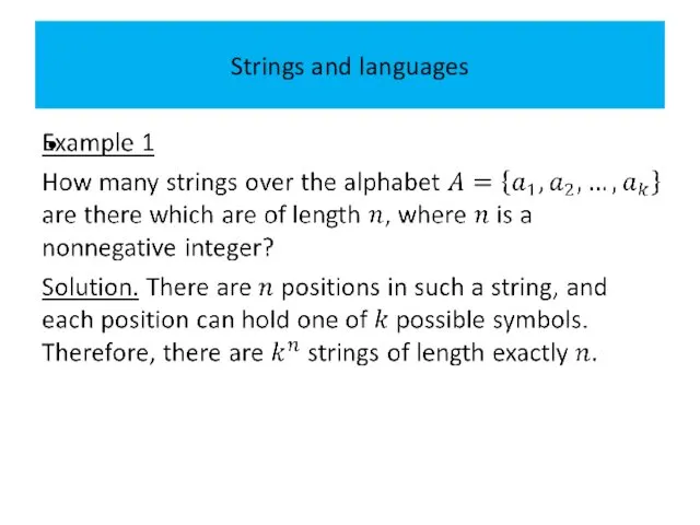 Strings and languages