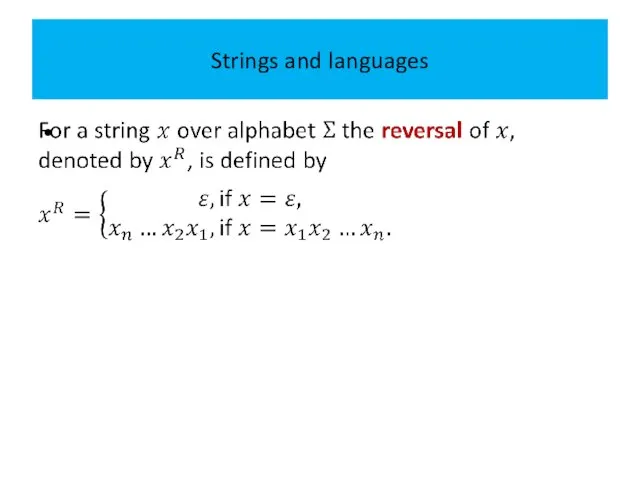 Strings and languages