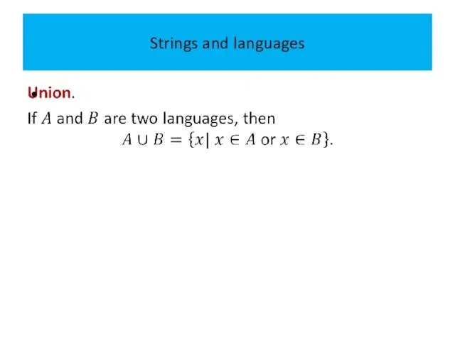 Strings and languages