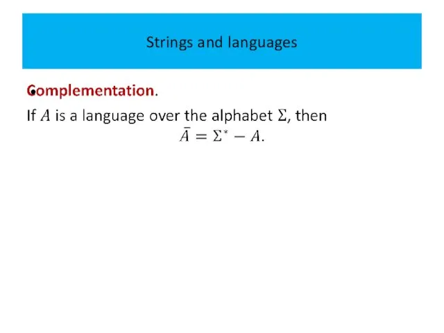 Strings and languages