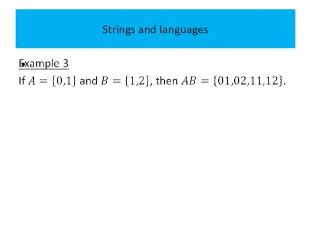 Strings and languages