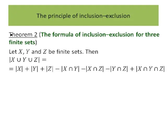 The principle of inclusion–exclusion