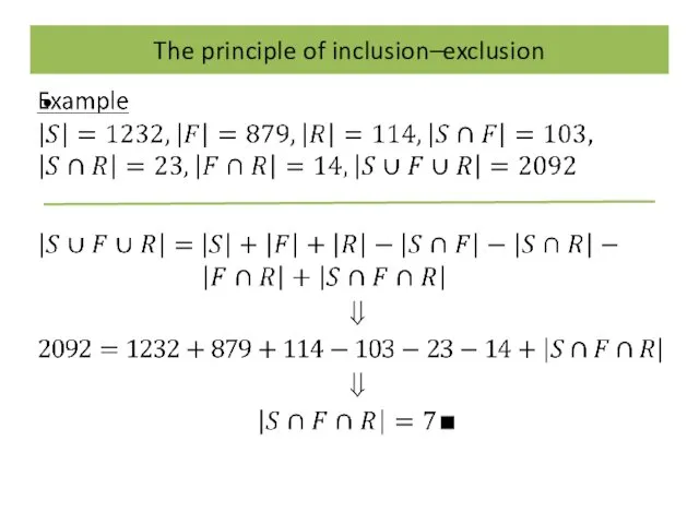 The principle of inclusion–exclusion