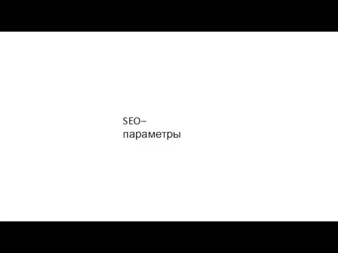 SEO–параметры