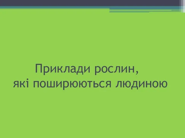 Приклади рослин, які поширюються людиною