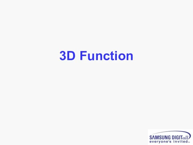 3D Function