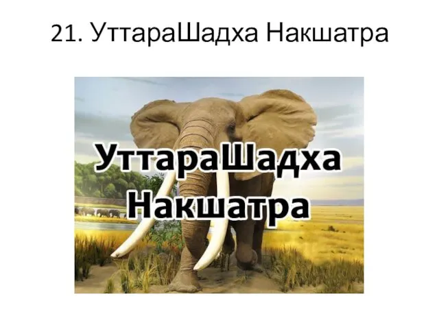 21. УттараШадха Накшатра