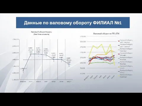 Данные по валовому обороту ФИЛИАЛ №1