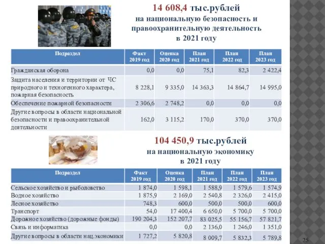 14 608,4 тыс.рублей на национальную безопасность и правоохранительную деятельность в 2021