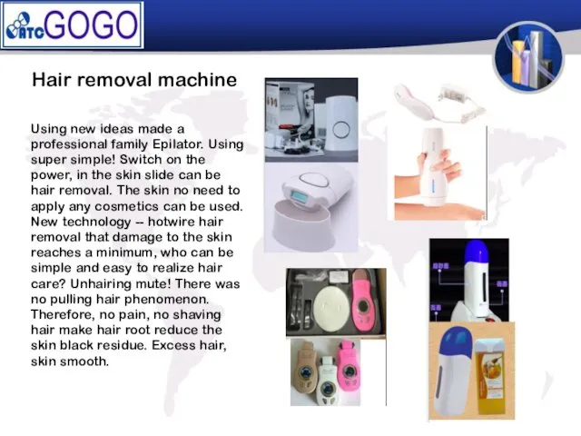 Hair removal machine Using new ideas made a professional family Epilator.