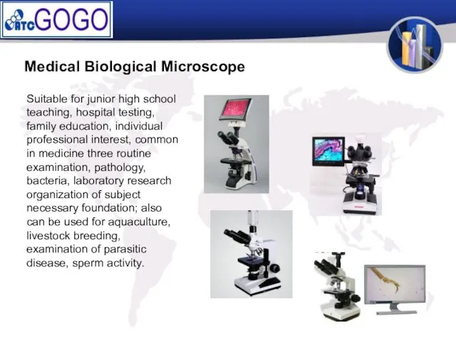 Medical Biological Microscope Suitable for junior high school teaching, hospital testing,