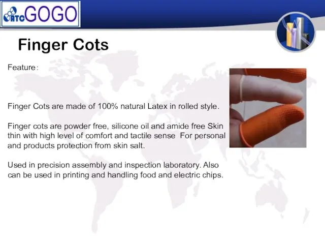 Finger Cots Feature： Finger Cots are made of 100% natural Latex