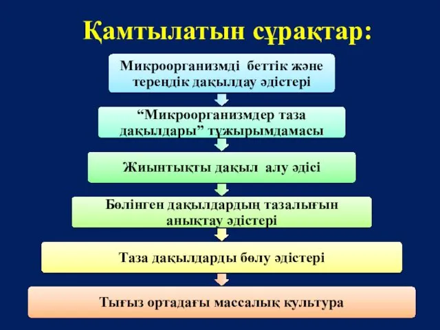 Қамтылатын сұрақтар: