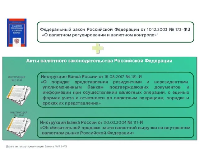 2 Федеральный закон Российской Федерации от 10.12.2003 № 173-ФЗ «О валютном