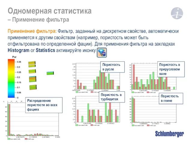 Одномерная статистика – Применение фильтра Применение фильтра: Фильтр, заданный на дискретном