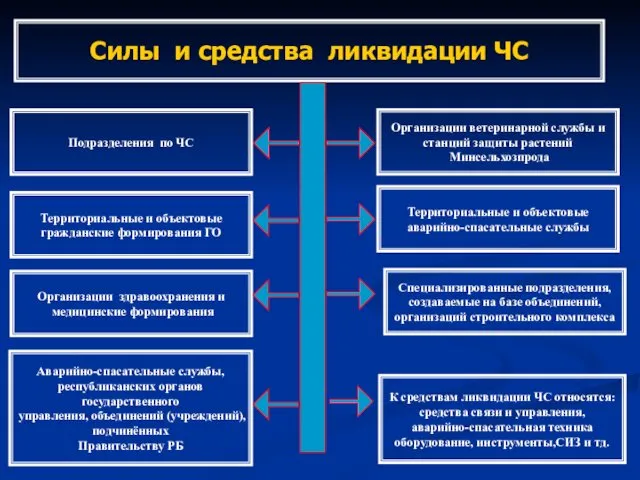Силы и средства ликвидации ЧС Подразделения по ЧС Территориальные и объектовые