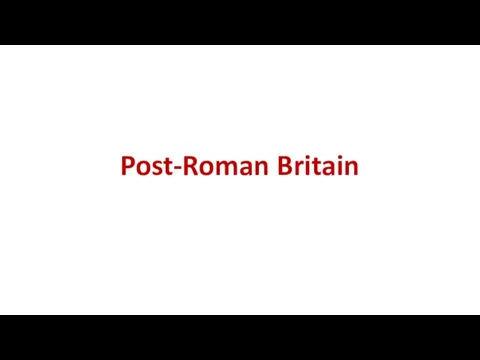 Post-Roman Britain