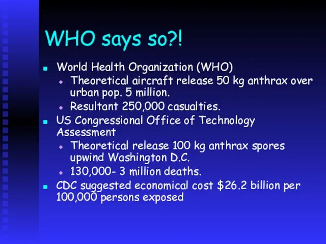 WHO says so?! World Health Organization (WHO) Theoretical aircraft release 50