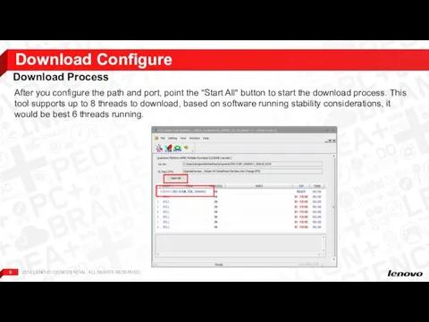 Download Configure Download Process After you configure the path and port,